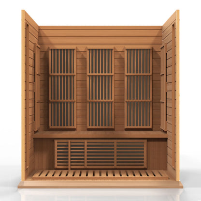 Maxxus 3-Person Near Zero EMF FAR Infrared Sauna Canadian Red Cedar