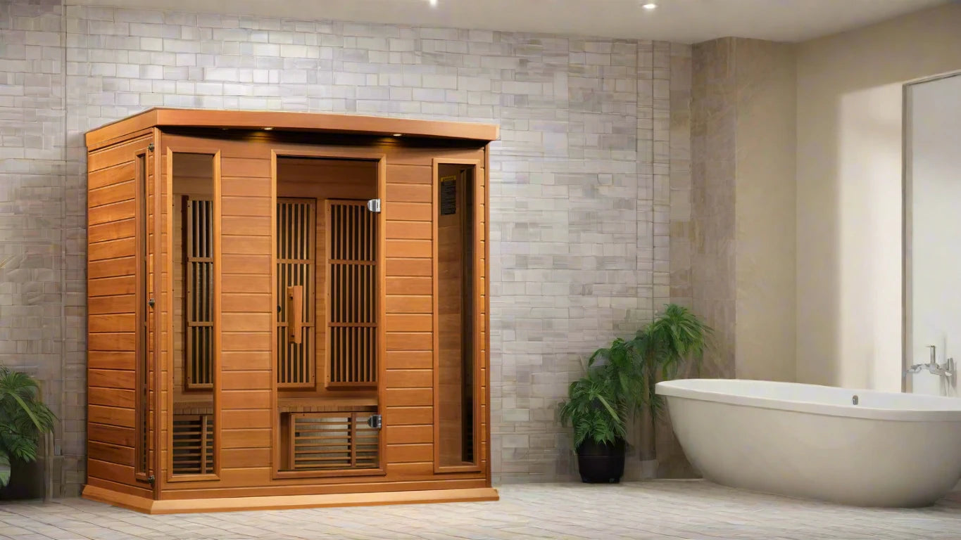 Maxxus 4-Person Low EMF FAR Infrared Sauna Canadian Red Cedar