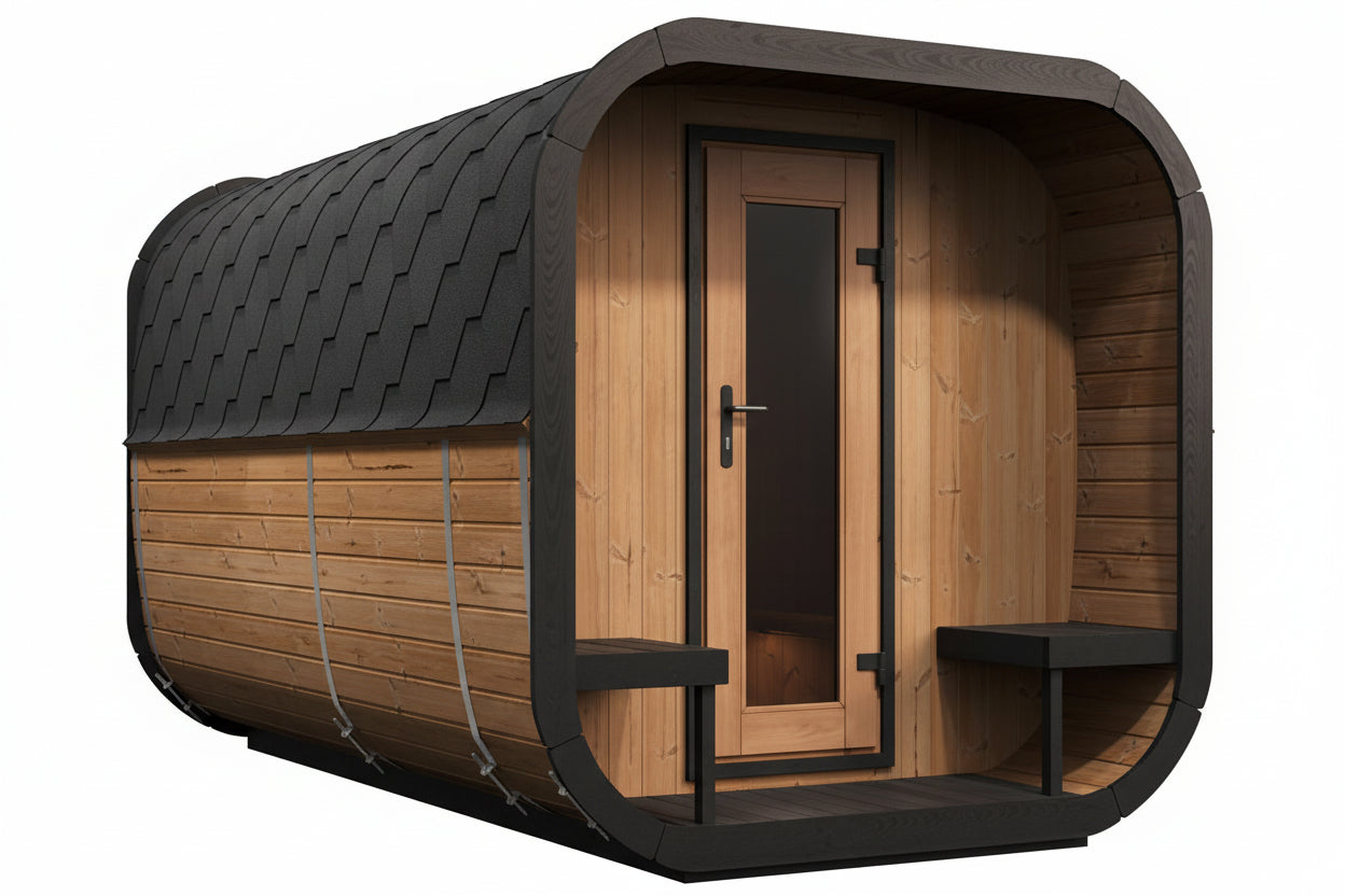 SaunaLife Model CL12GCP 8-Person Outdoor Luxury Sauna
