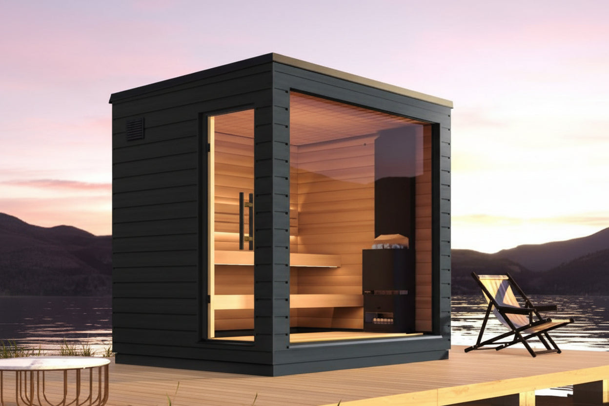 SaunaLife Model G6 5-Person Pre-Assembled Outdoor Sauna