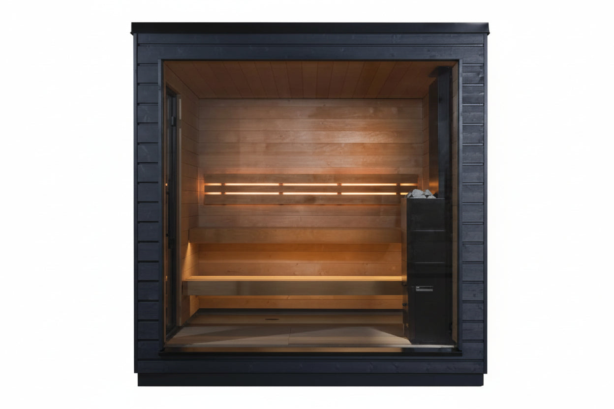 SaunaLife Model G6 5-Person Pre-Assembled Outdoor Sauna