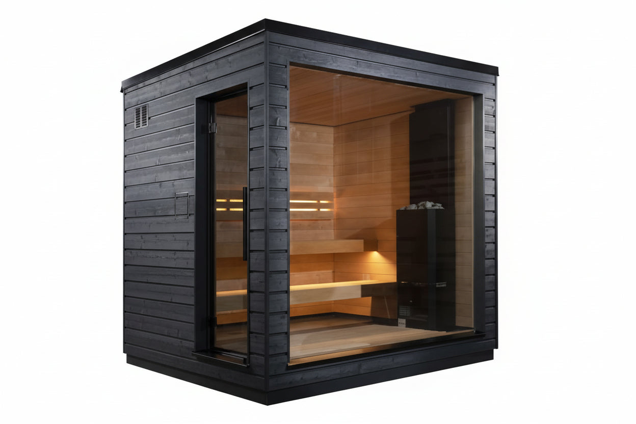 SaunaLife Model G6 5-Person Pre-Assembled Outdoor Sauna