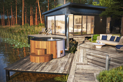 SaunaLife Model S4N 6-Person Wood-Burning Natural Hot Tub