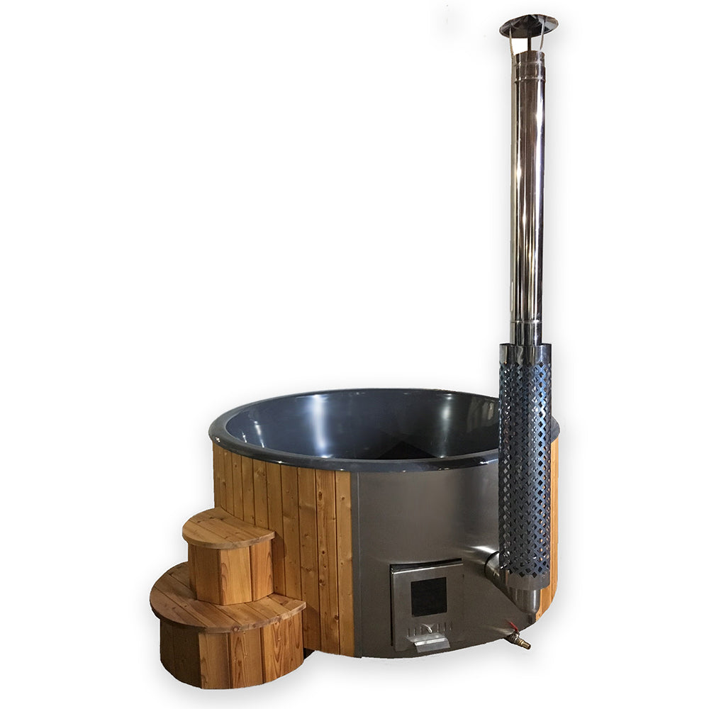 SaunaLife Model S4N 6-Person Wood-Burning Natural Hot Tub