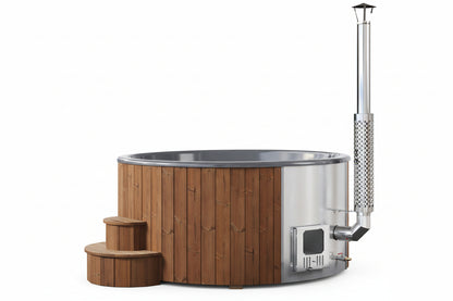 SaunaLife Model S6N 7-Person Wood-Burning Natural Hot Tub
