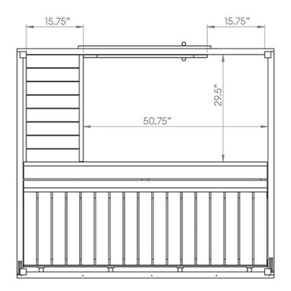 SaunaLife Model G2 4-Person Outdoor Traditional Sauna