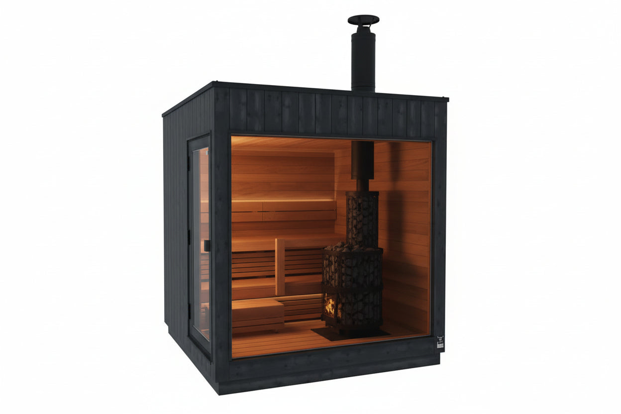 ThermaSol Nordic Misty 5-Person Medium Outdoor Sauna Cabin