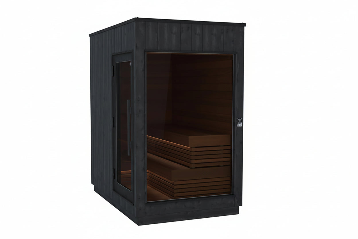 ThermaSol Nordic Misty 3-Person Small Outdoor Sauna Cabin