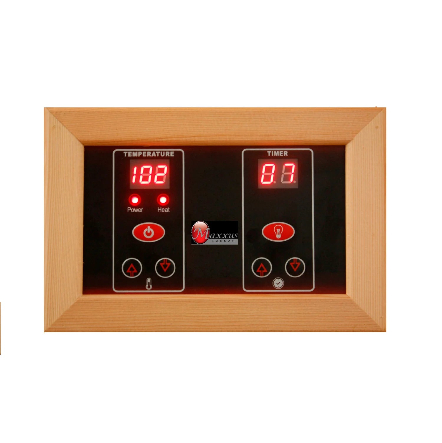 Maxxus 3-Person Corner Low EMF FAR Infrared Sauna Canadian Red Cedar