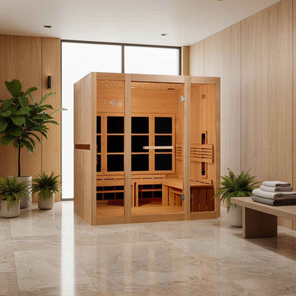 Golden Designs 8-Person Full Spectrum Near Zero EMF FAR IR Sauna